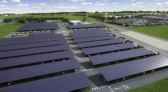 Mô hình bãi đỗ xe tự động sử dụng năng lượng mặt trời