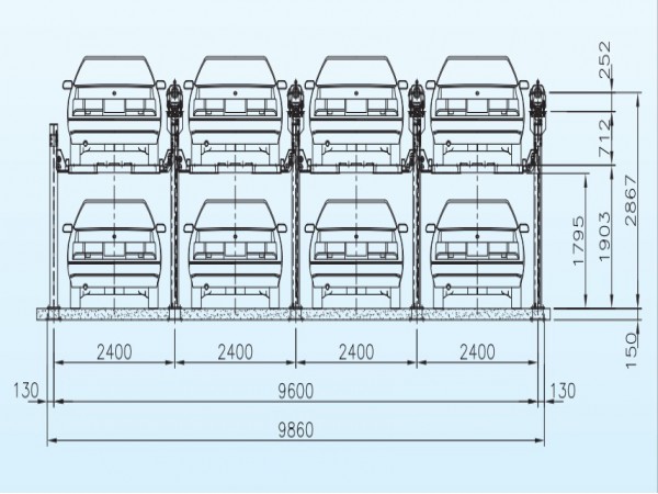 Bản vẽ thiết kế hệ thống đỗ xe tự động thang nâng đơn Bản vẽ thiết kế hệ thống đỗ xe tự động thang nâng đơn